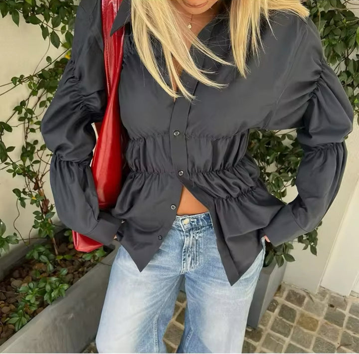 Stijlvolle Gekreukelde Blouse