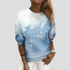 Kersttrui met sneeuwvlokprint voor dames