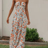 Lange Halterjurk met Bloemenprint