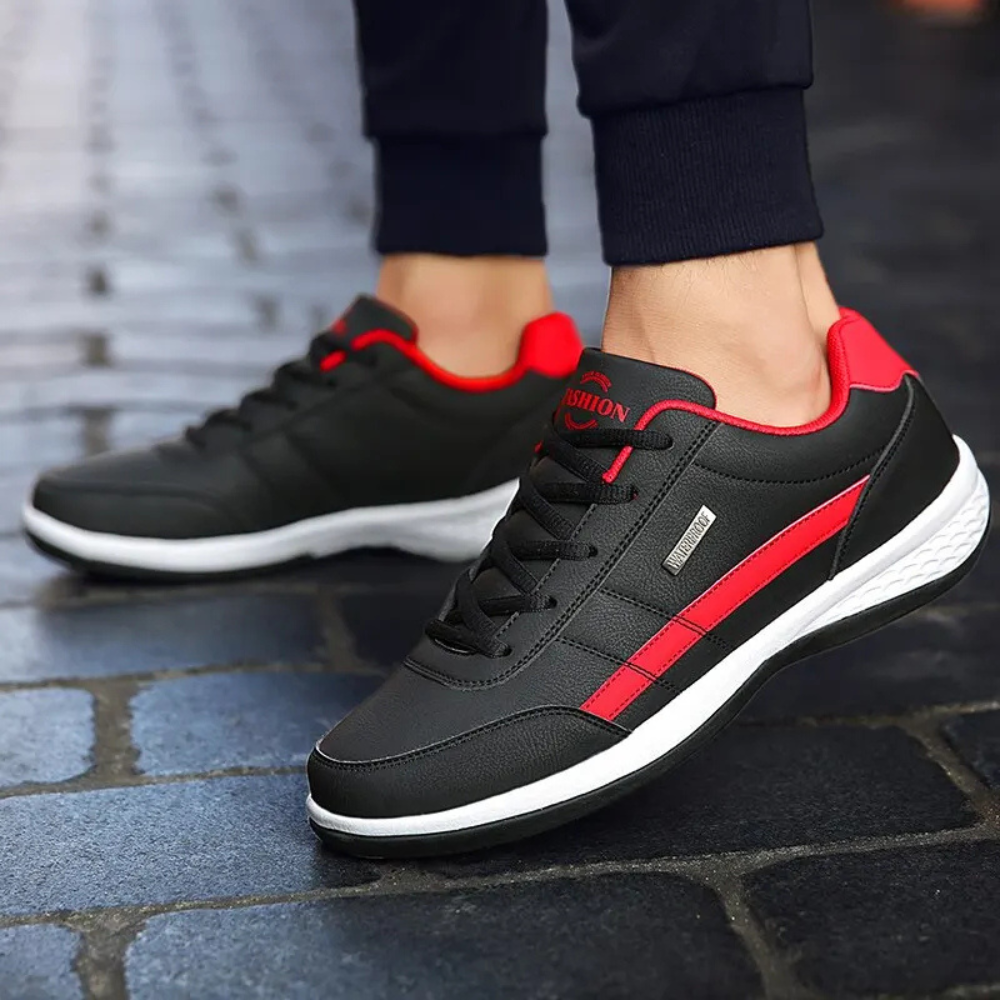 Leren sneakers voor heren, ontworpen voor balans