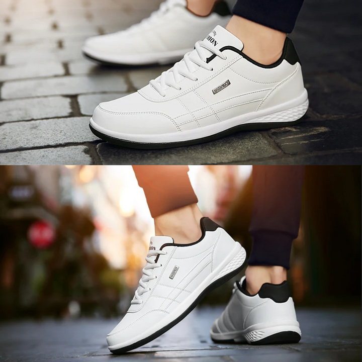 Leren sneakers voor heren, ontworpen voor balans