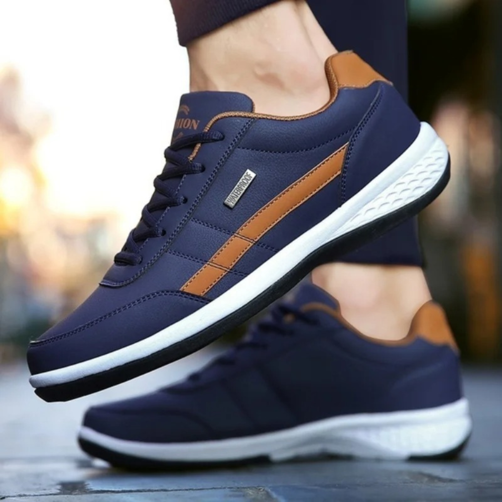 Leren sneakers voor heren, ontworpen voor balans
