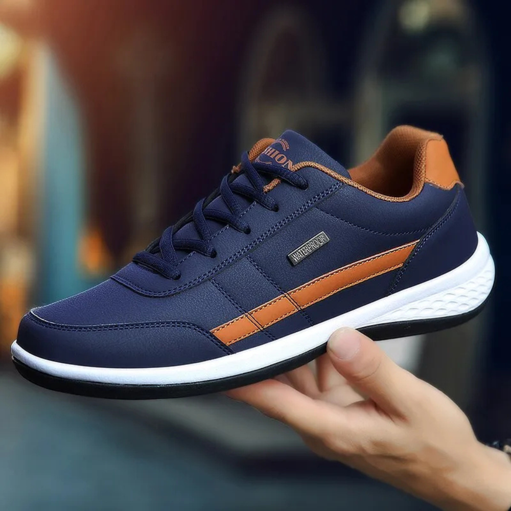 Leren sneakers voor heren, ontworpen voor balans