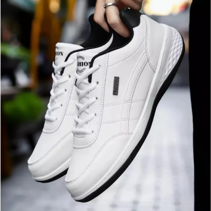 Leren sneakers voor heren, ontworpen voor balans