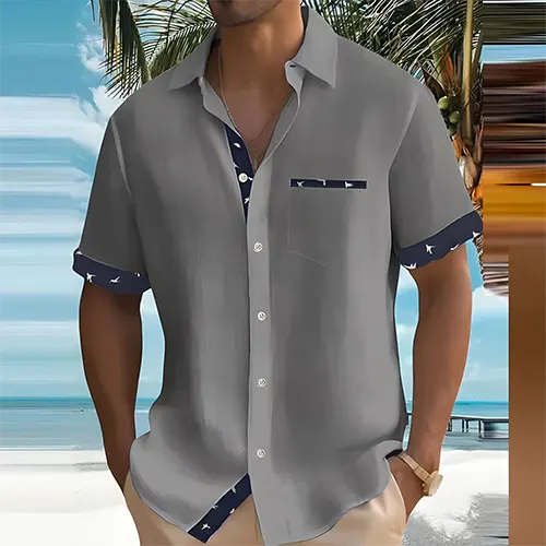 Liam – Heren Zomeroverhemd met Korte Mouwen | Ademend & Stijlvol