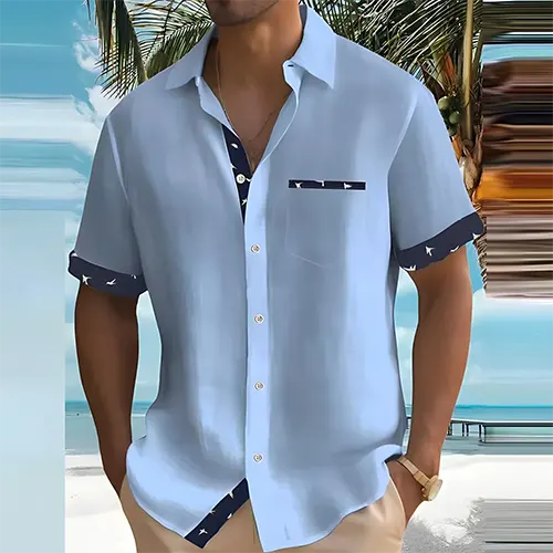 Liam – Heren Zomeroverhemd met Korte Mouwen | Ademend & Stijlvol