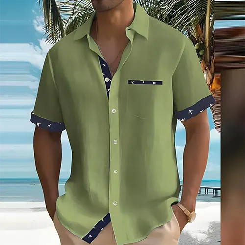 Liam – Heren Zomeroverhemd met Korte Mouwen | Ademend & Stijlvol