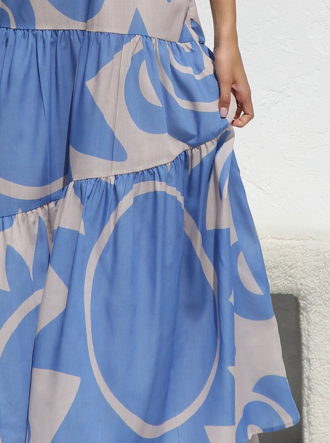 Luchtige maxi-jurk in pastel tinten