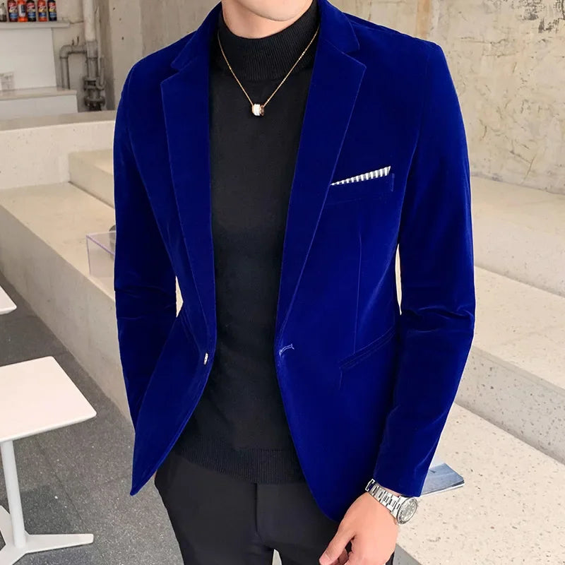 Luxe fluwelen blazer voor heren