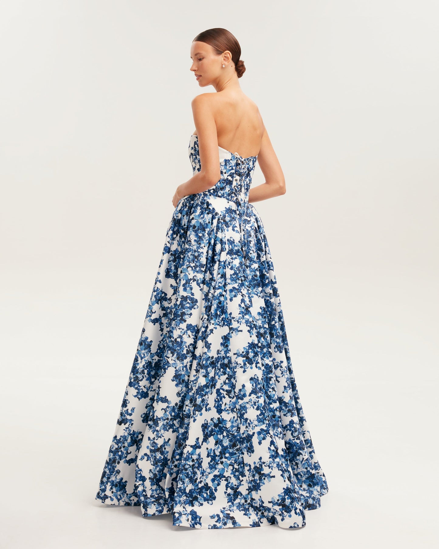 RIVA | STRAPLESS JURK MET BLOEMEN