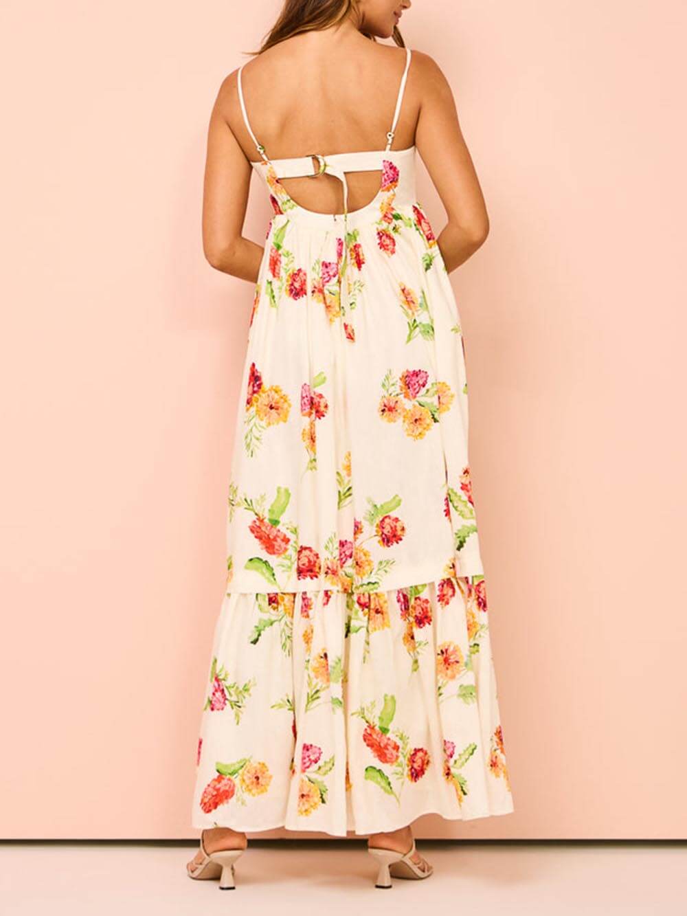 Maxi jurk met wildbloemen print