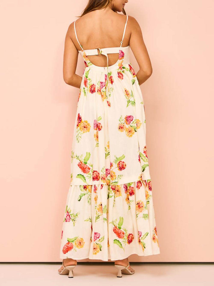 Maxi jurk met wildbloemen print