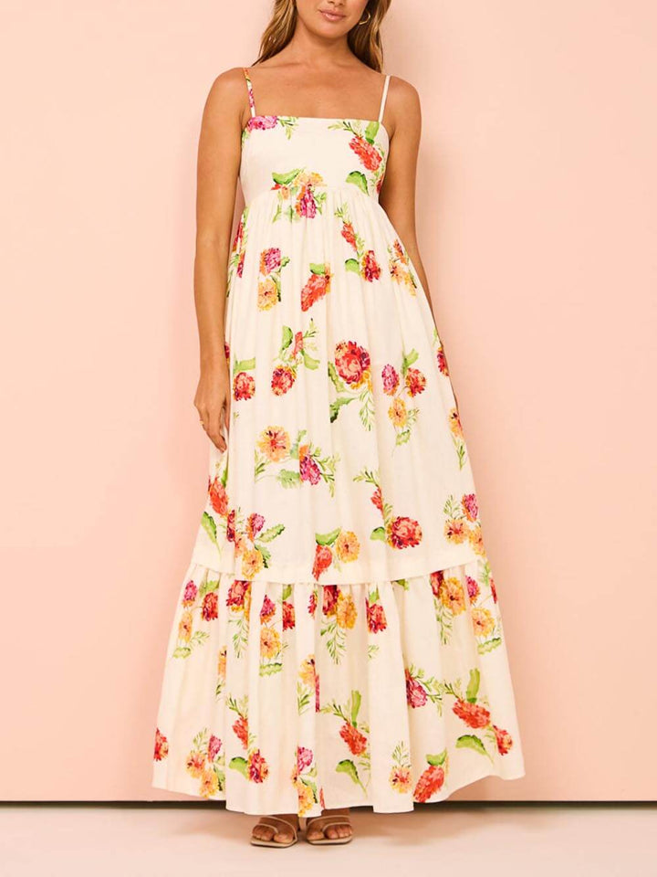 Maxi jurk met wildbloemen print