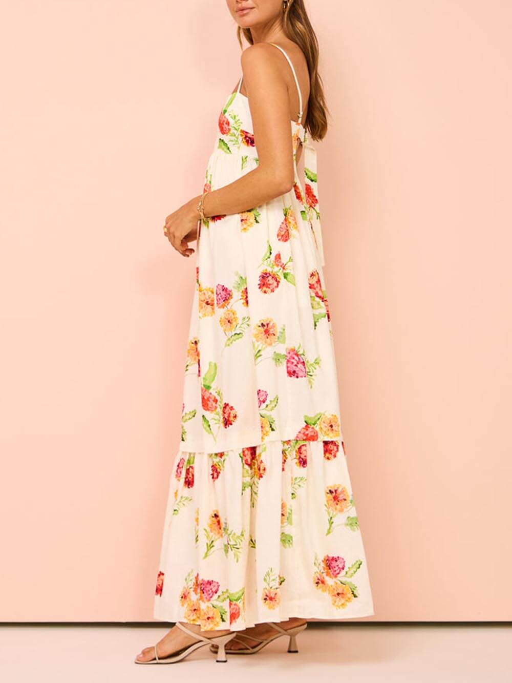 Maxi jurk met wildbloemen print