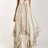 Maxi-jurk met bloemenprint en gelaagde voile