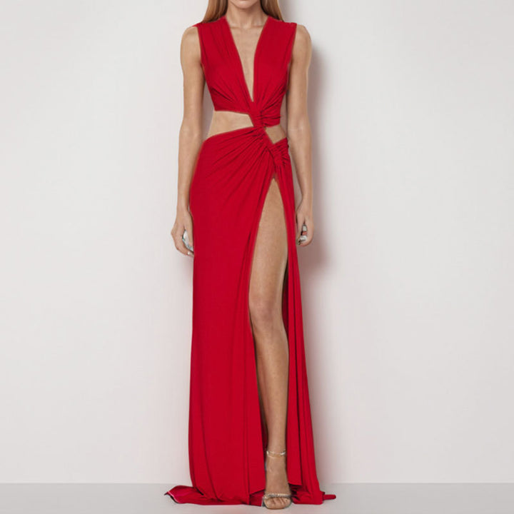 Maxi-jurk met drapering