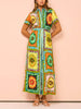 Maxi-overhemdjurk met Zomerse Print