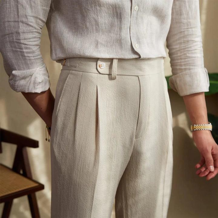Moderne zakelijke herenbroek – strakke look met relaxte pasvorm