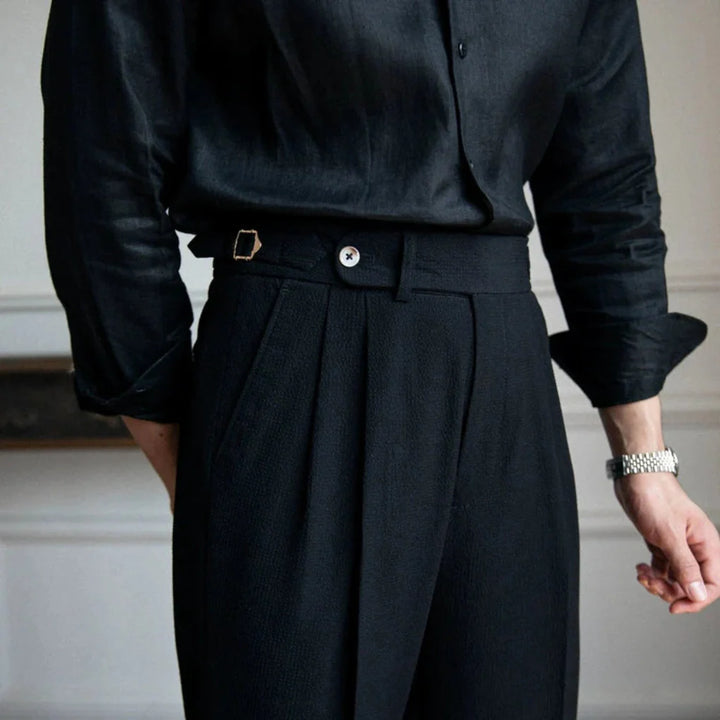 Moderne zakelijke herenbroek – strakke look met relaxte pasvorm