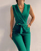 Mouwloze V-hals jumpsuit