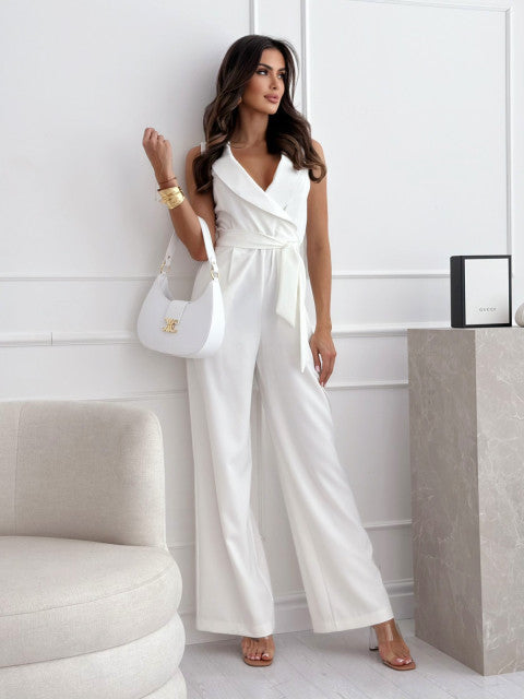 Mouwloze en verfijnde jumpsuit