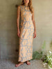 Mouwloze maxi-jurk met borduursels