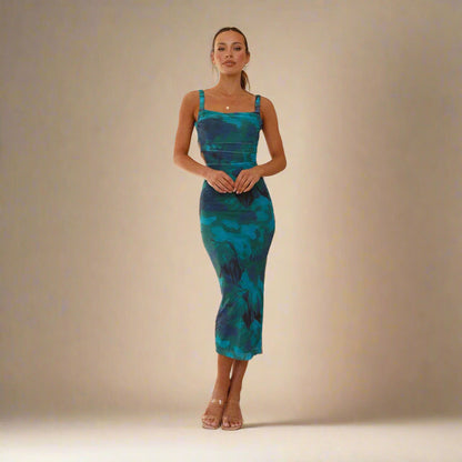 Mouwloze Bodycon Midi Jurk