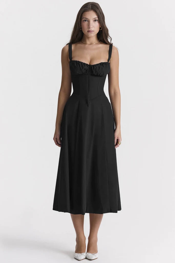 Bloemen taille-vormende jurk