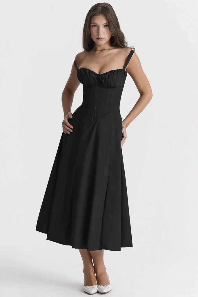 Bloemen taille-vormende jurk