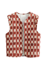 Mouwloos Gilet met Geometrische Print