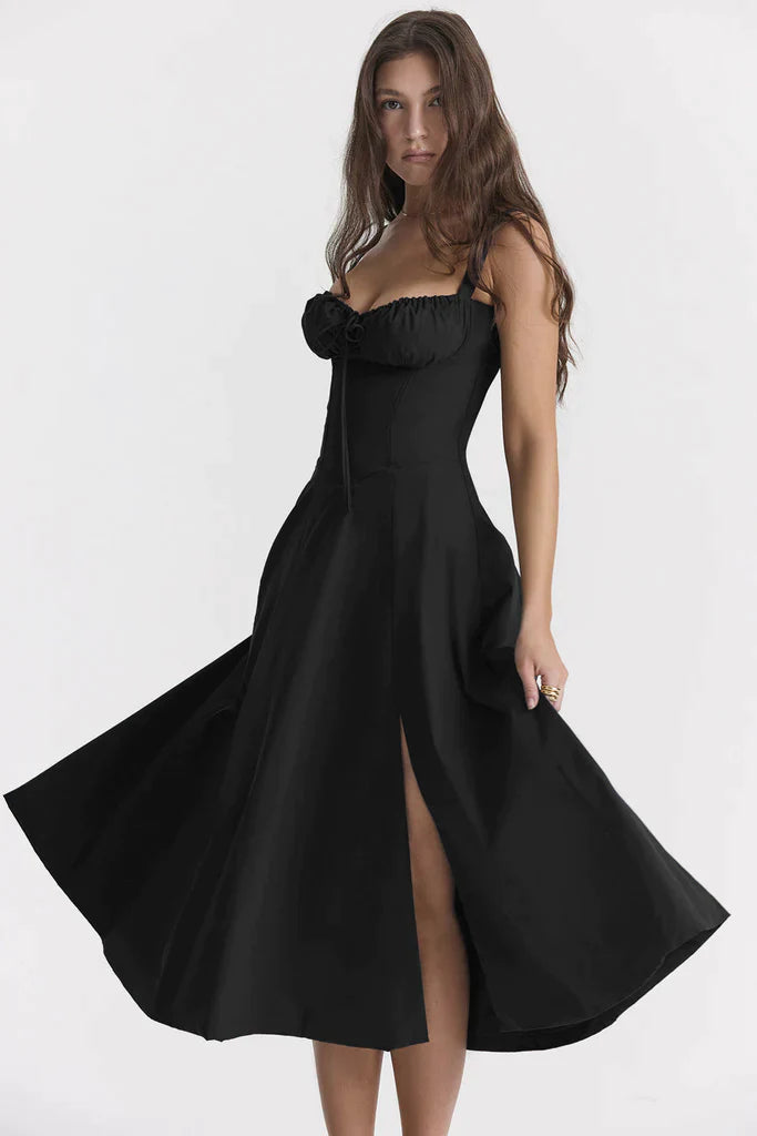 Bloemen taille-vormende jurk
