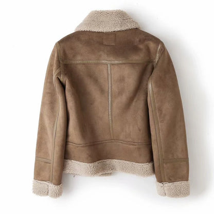 Judith - Gezellige Shearling Aviator Jas