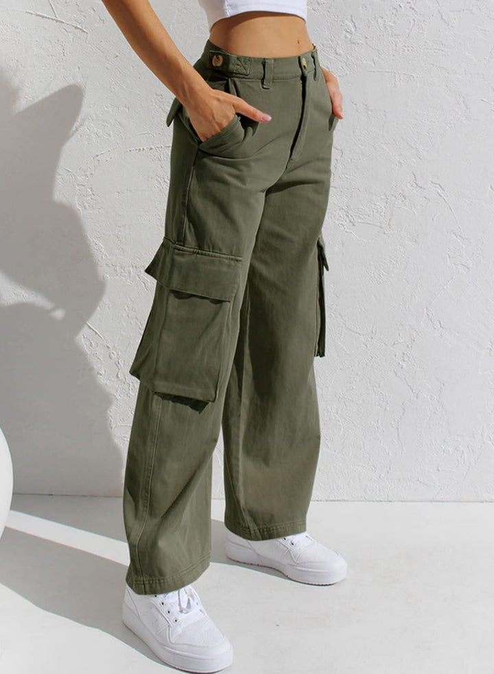 Trendy cargojeans met hoge taille voor dames