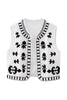 Mouwloos Vest met Dessin