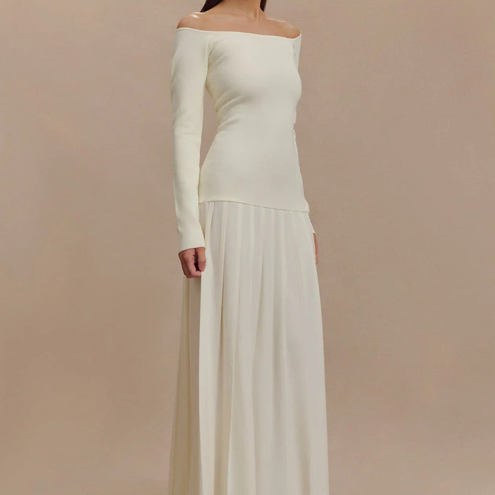 Lage Hals Maxi Jurk
