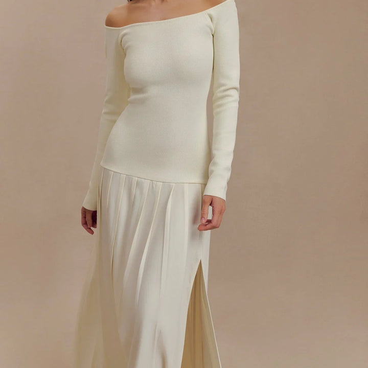Lage Hals Maxi Jurk