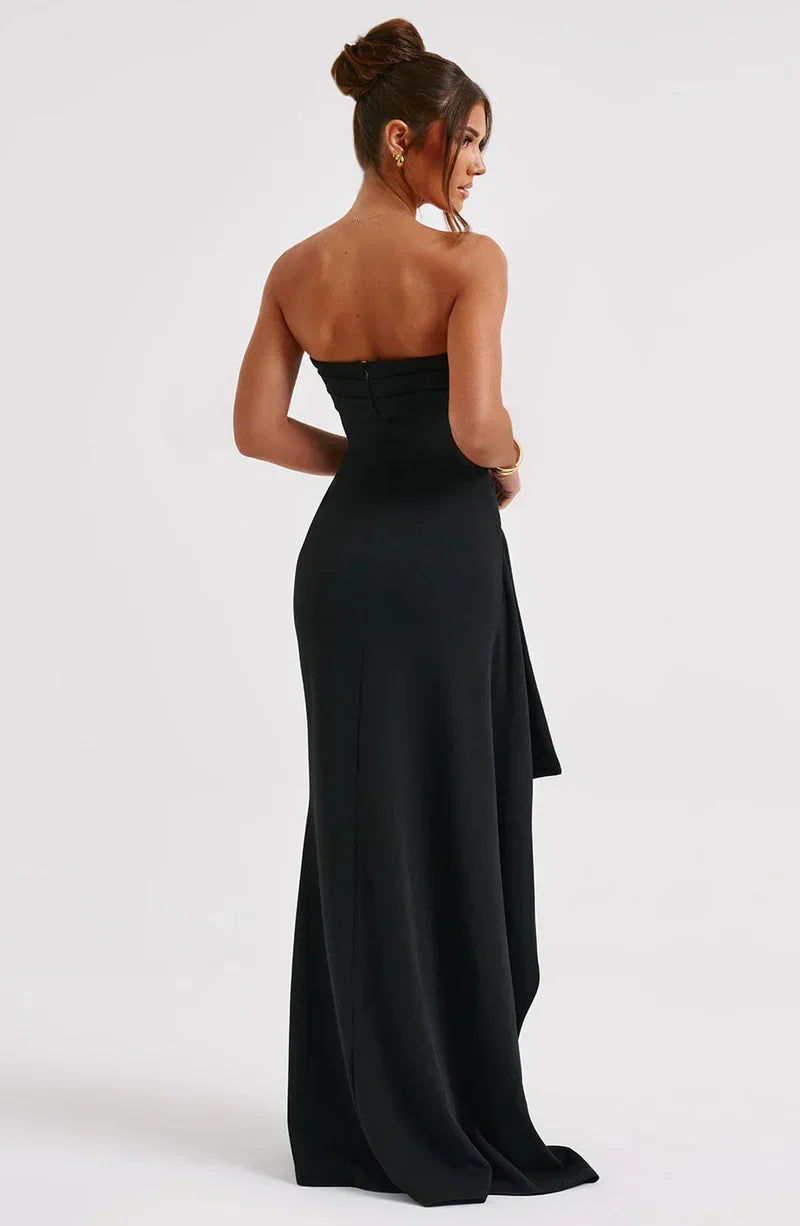 Off-shoulder gedraaide maxi-jurk voor dames