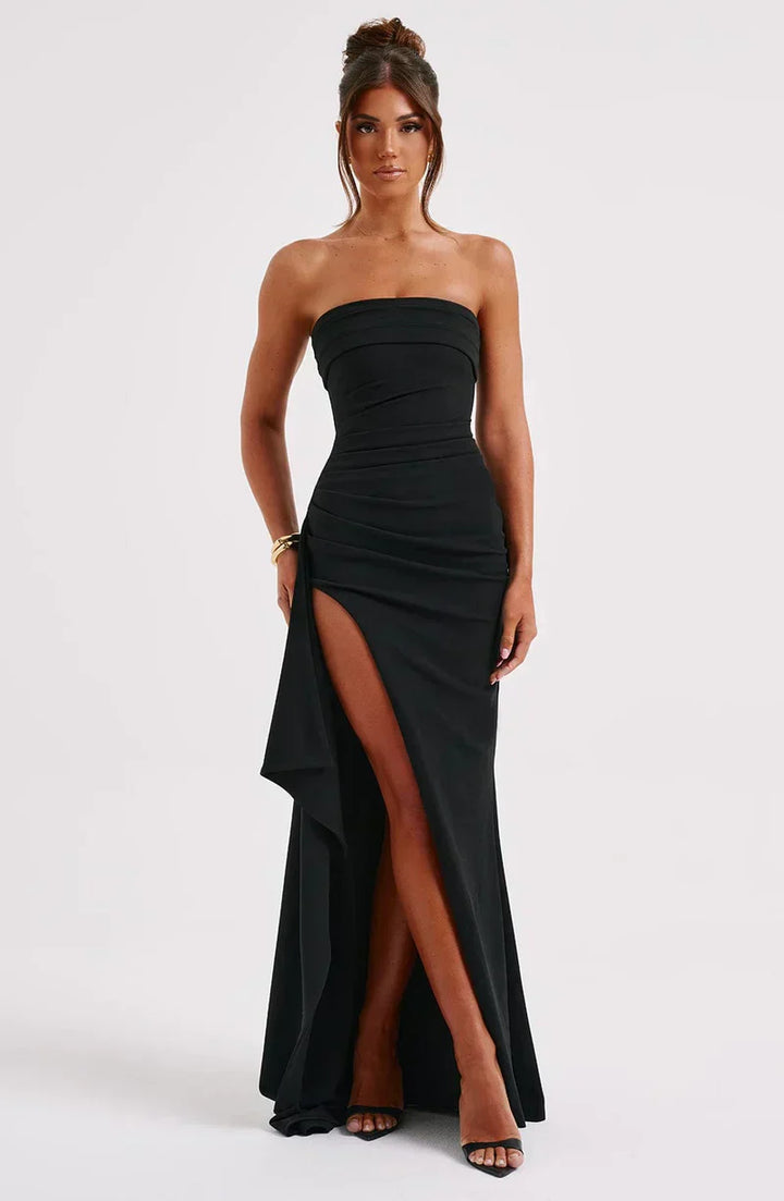 Off-shoulder gedraaide maxi-jurk voor dames