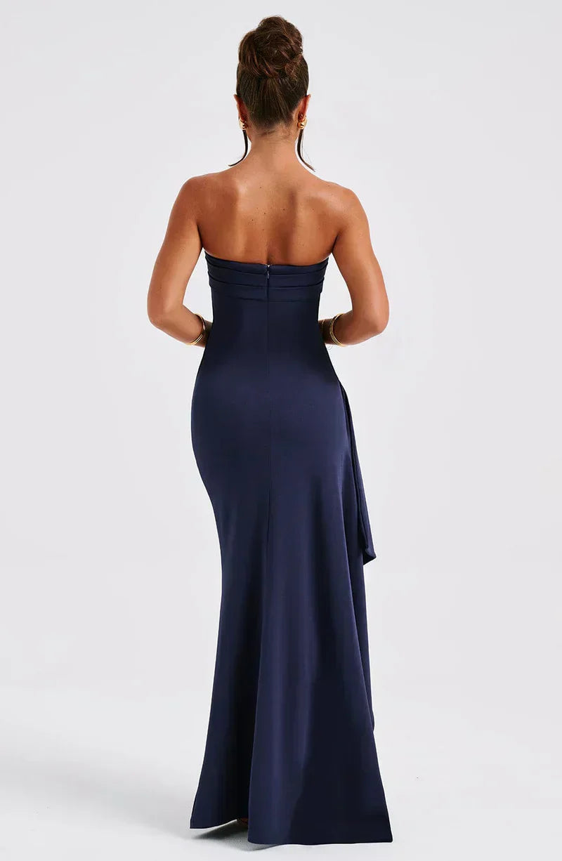 Off-shoulder gedraaide maxi-jurk voor dames