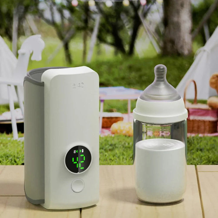 Oplaadbare draagbare babyflessenwarmer