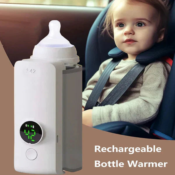 Oplaadbare draagbare babyflessenwarmer