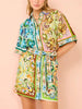 Overhemdjurk met Retro Bloemen Print