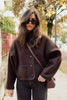 Oversized Knoopjack met Voorzakken