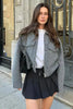 Oversized jack met rits en borstzakken
