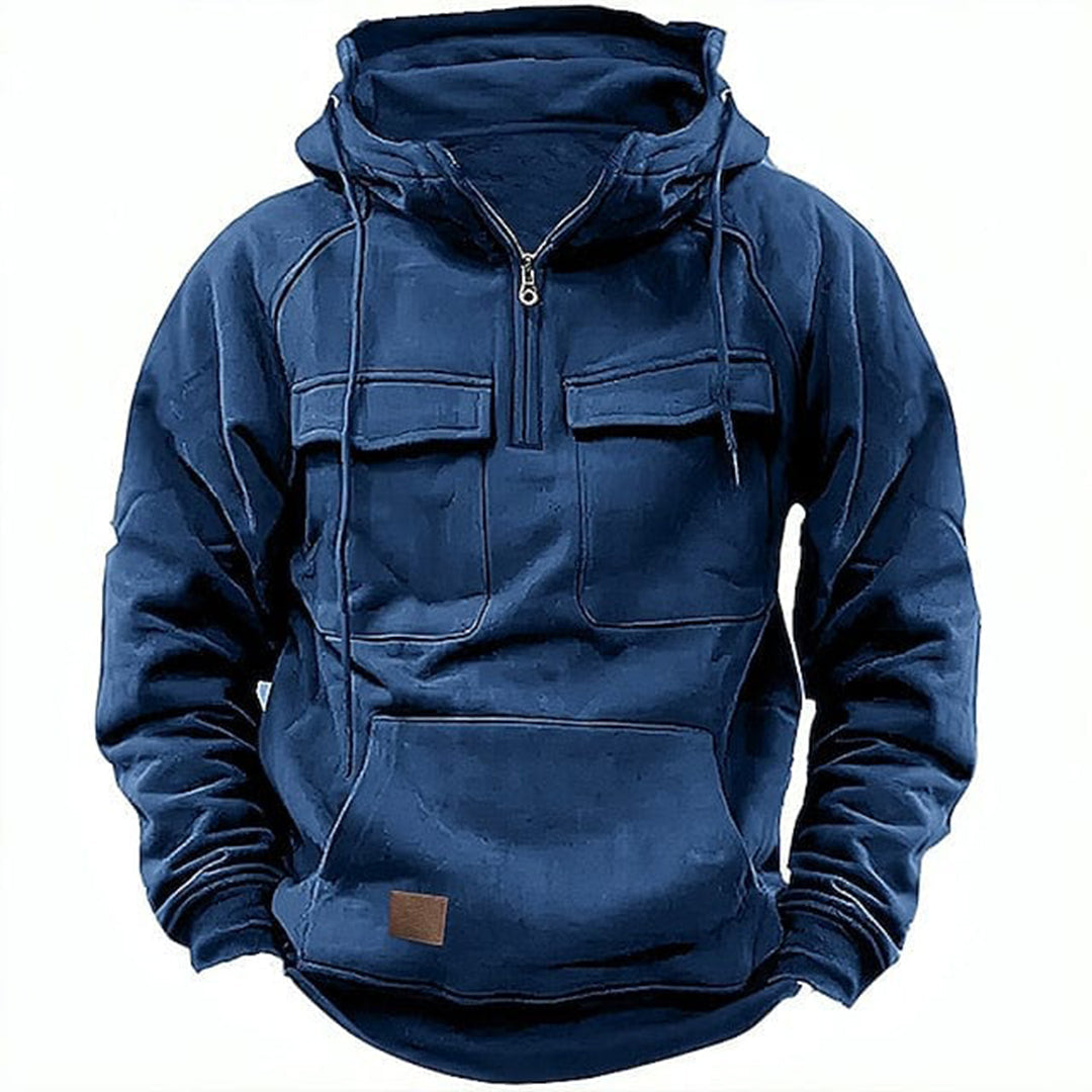 Retro motorhoodie voor heren Stoere stijl en dagelijks comfort