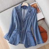Denim blazerjas voor dames