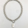 Barokke zoetwaterparelketting met gouden en zilveren ketting