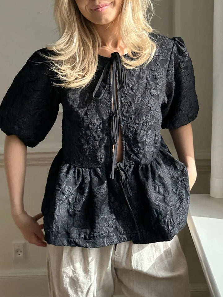 Romantische Blouse met Striksluiting