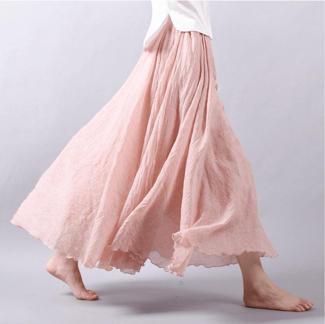 Bohemian linnen maxi-rok