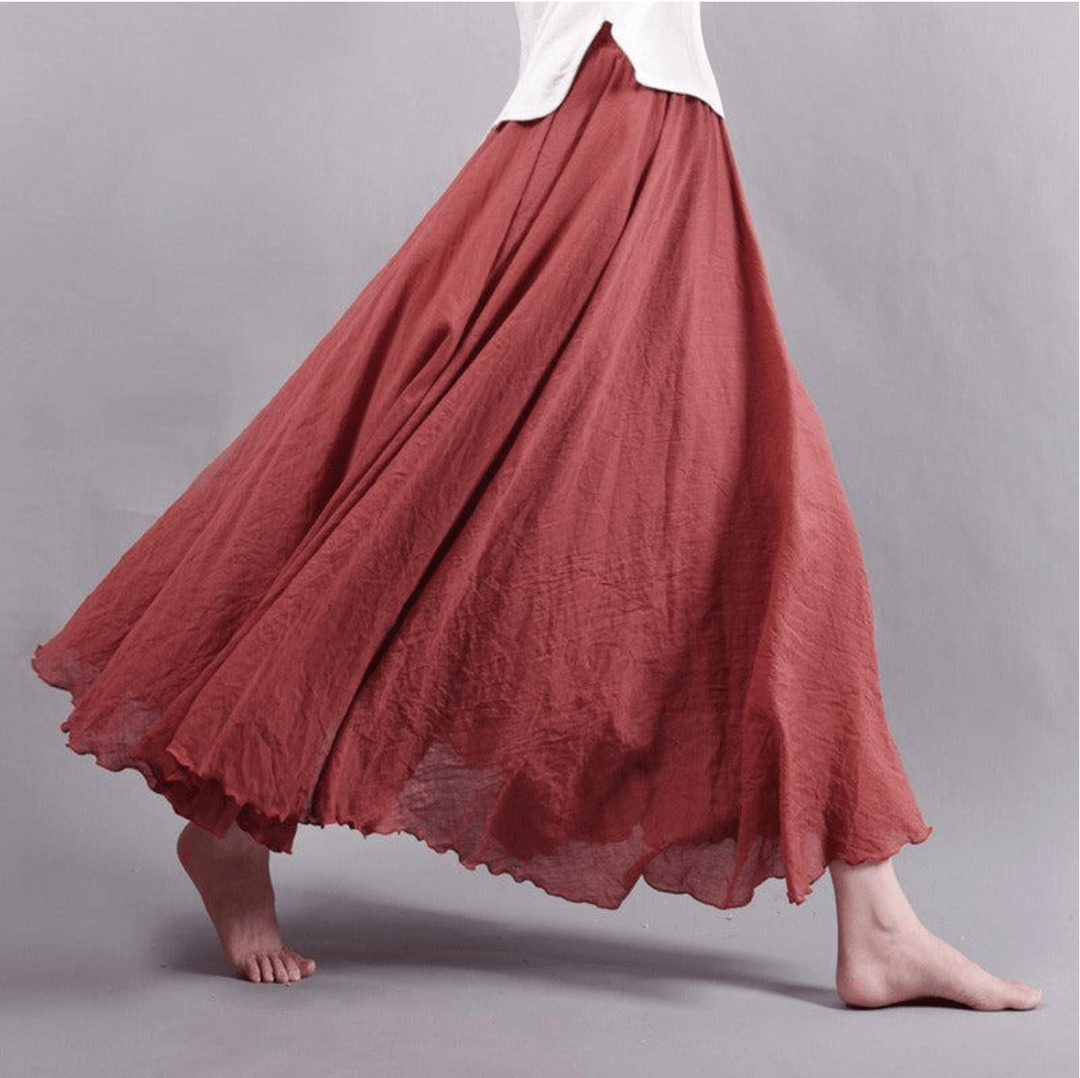 Bohemian linnen maxi-rok
